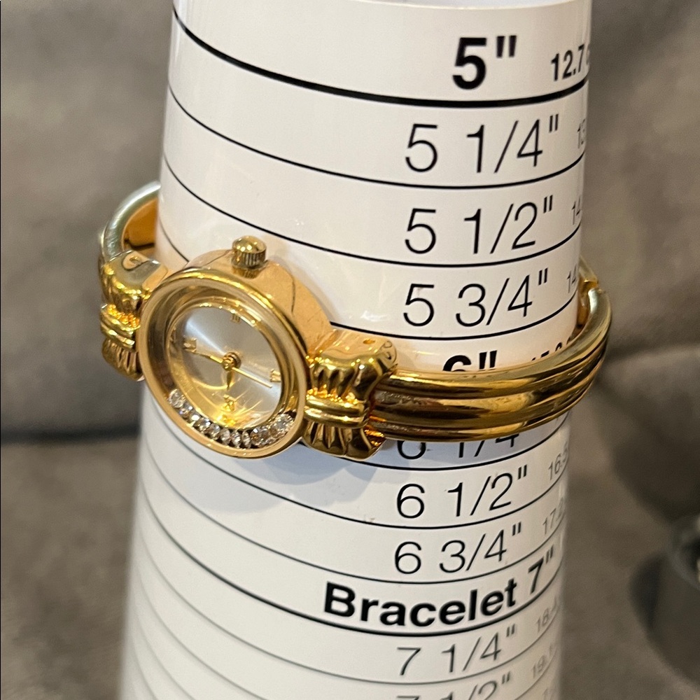 Avon Goldtone Watch with Floating Crystals - Picture 6 of 7